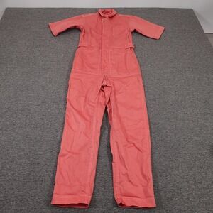 Alex Mill Coveralls Womens XS Pink Short Sleeve Utility Workwear Jumpsuit